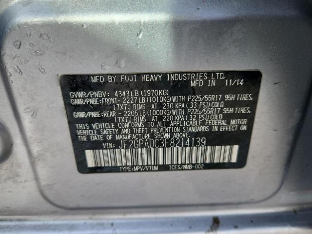 2015 SUBARU XV CROSSTR - JF2GPADC3F8214139