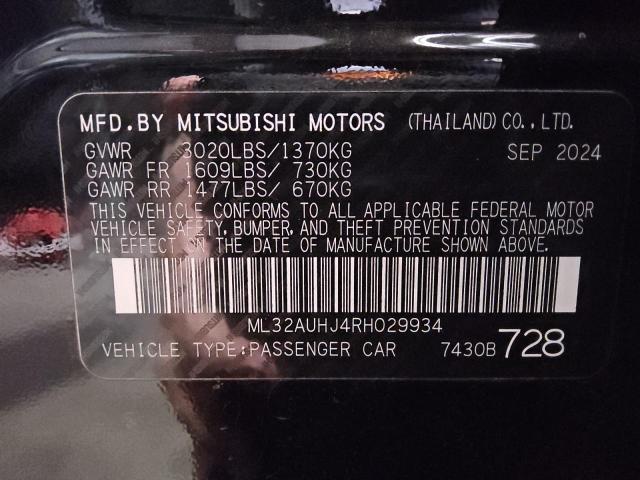 2024 MITSUBISHI MIRAGE ES #3303847524