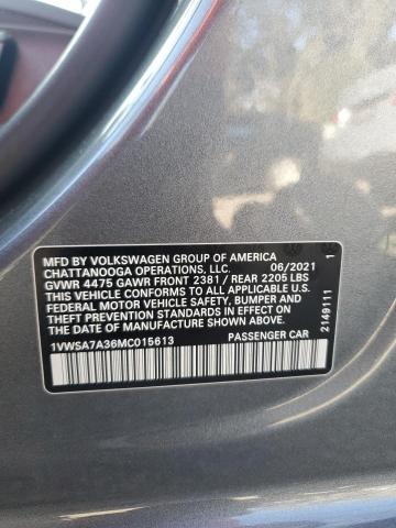 2021 VOLKSWAGEN PASSAT SE #3302799932