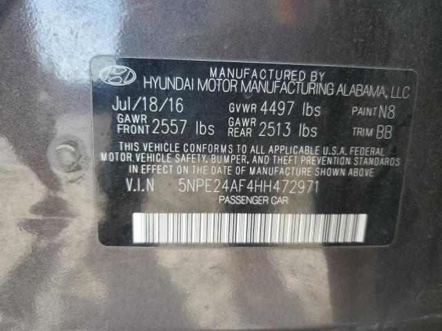 2017 HYUNDAI SONATA SE #3296310453