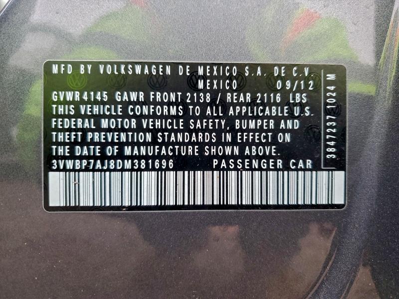 2013 VOLKSWAGEN JETTA SE #3305427453