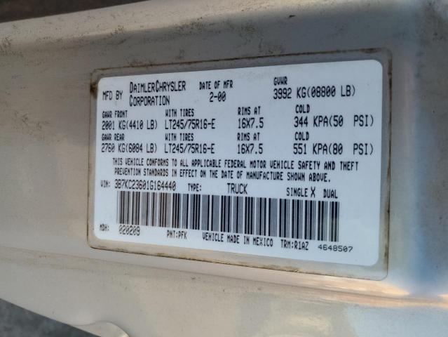 2001 DODGE RAM 2500 #3290221223