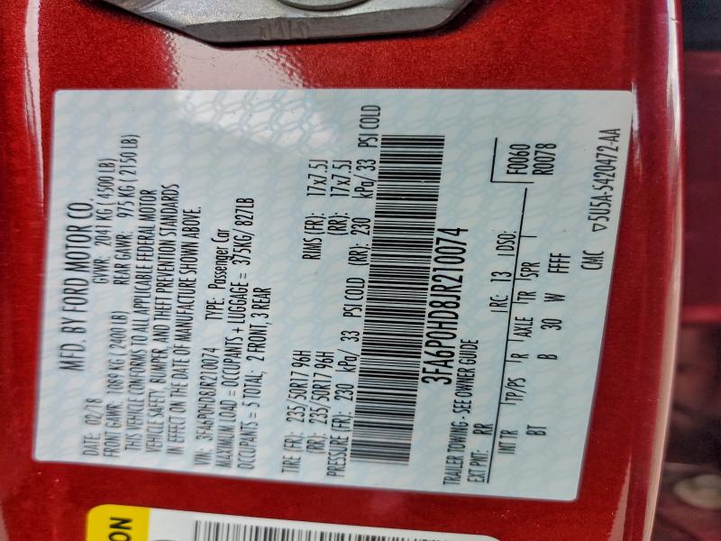 2018 FORD FUSION SE #3303879775