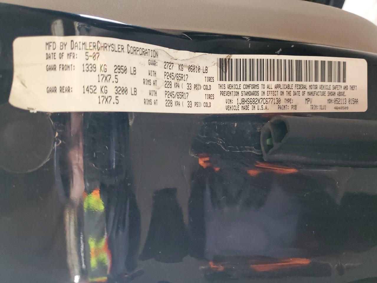 Lot #3286518180 2007 JEEP GRAND CHER