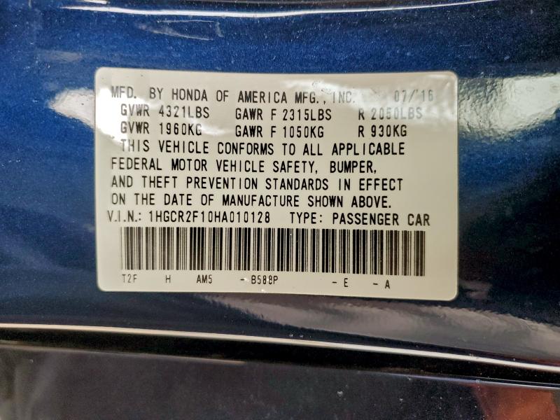 2017 HONDA ACCORD SPO #3294604072