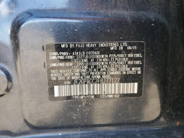 2015 SUBARU XV CROSSTR JF2GPACC2F8277122