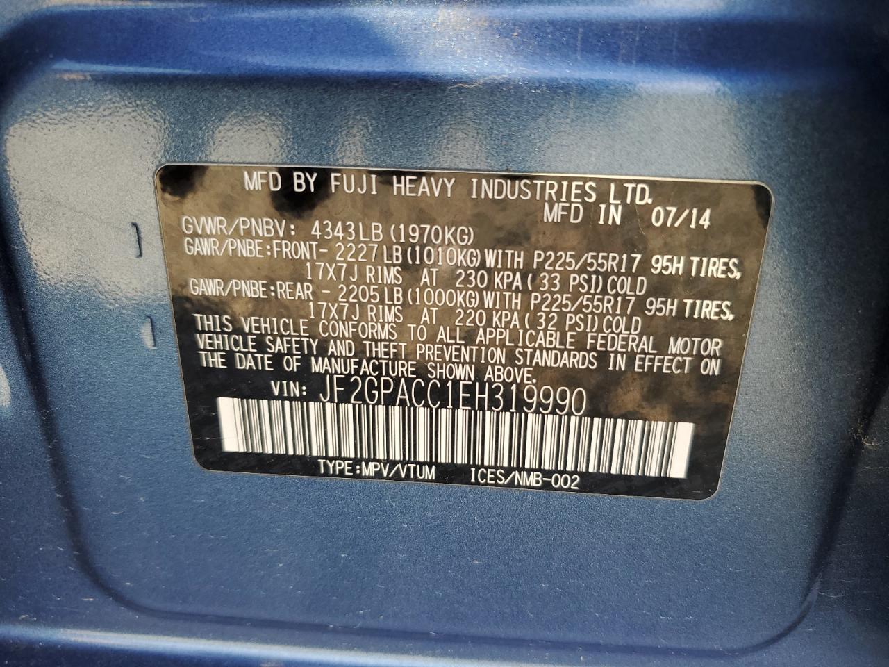 SUBARU XV 2.0 PREMIUM