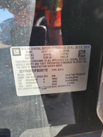 2015 CADILLAC SRX LUXURY 3GYFNBE31FS609118