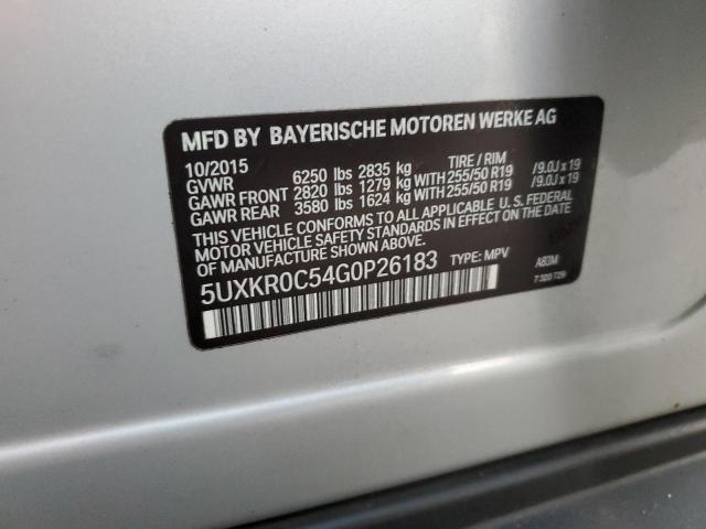 2016 BMW X5 XDRIVE3 5UXKR0C54G0P26183