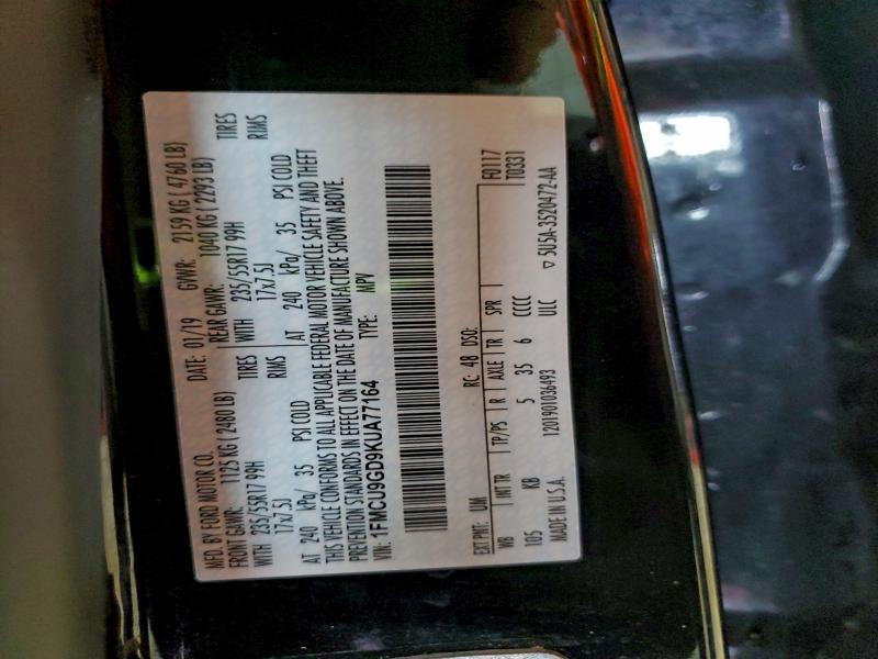 2019 FORD ESCAPE SE #3304632944