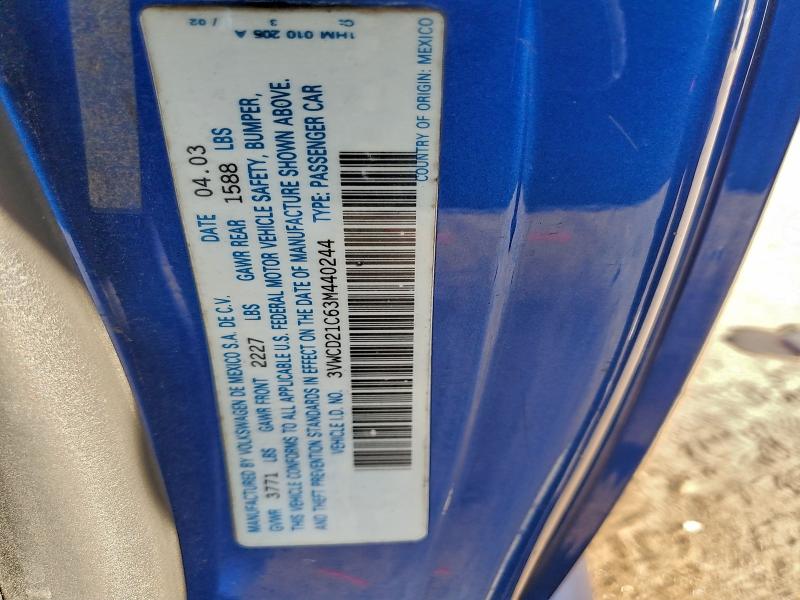 2003 VOLKSWAGEN NEW BEETLE #3301829348