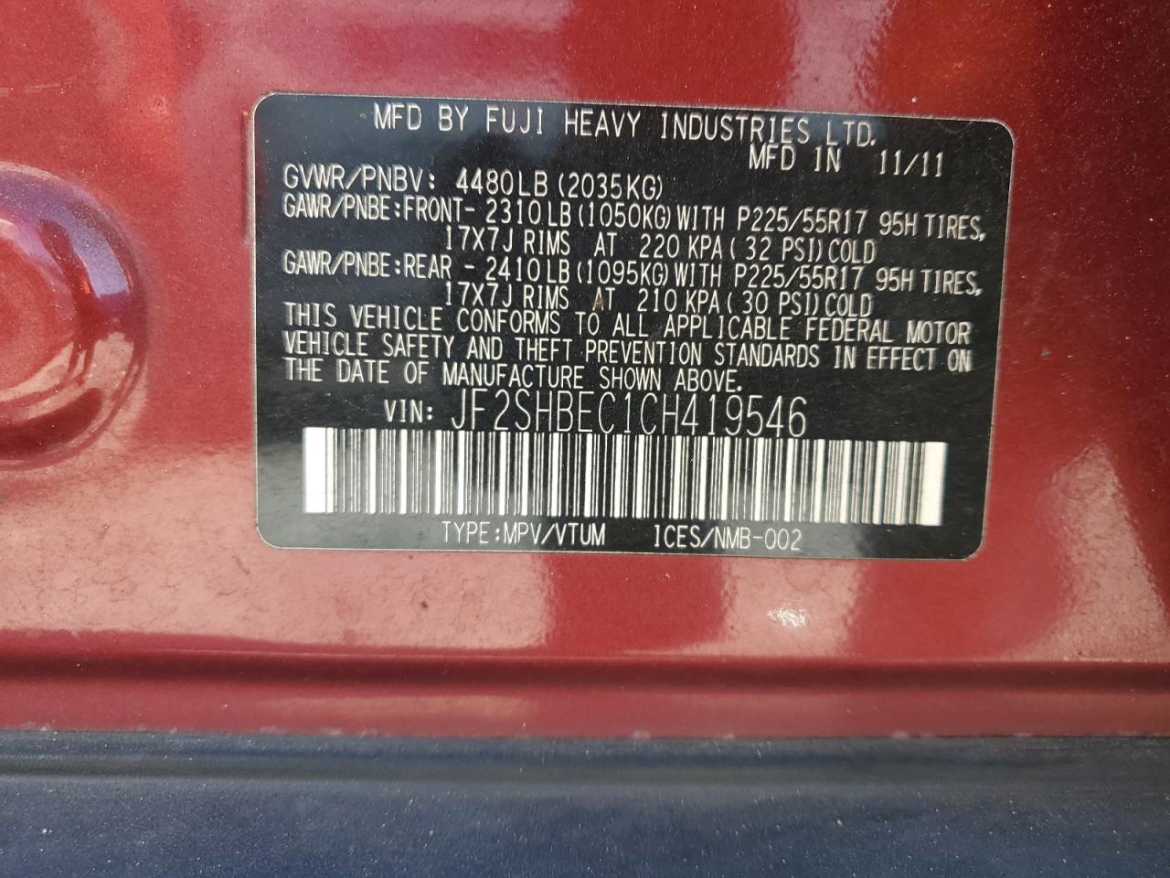 SUBARU FORESTER LIMITED