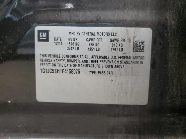 2015 CHEVROLET SONIC LT - 1G1JC5SH1F4158076