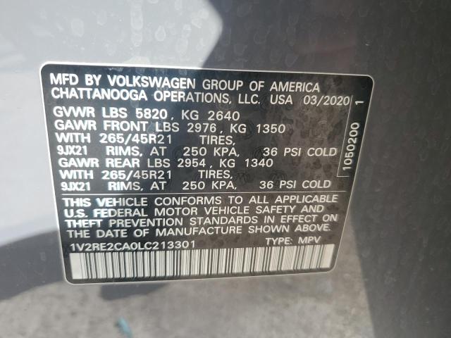 2020 VOLKSWAGEN ATLAS CROS #3283933879