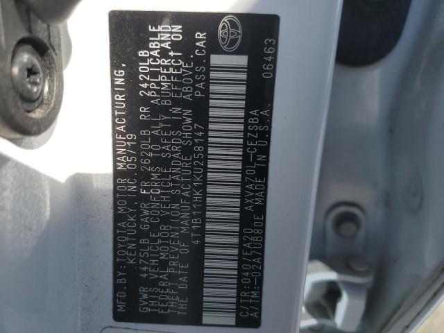 2019 TOYOTA CAMRY L #3292386286