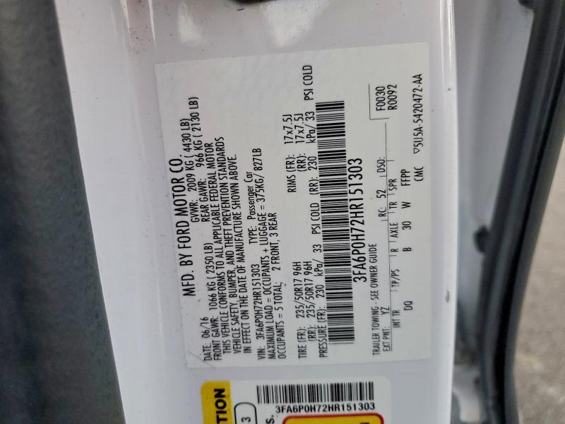 2017 FORD FUSION SE #3304086502