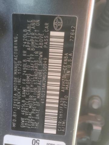 2021 TOYOTA CAMRY LE #3293555470