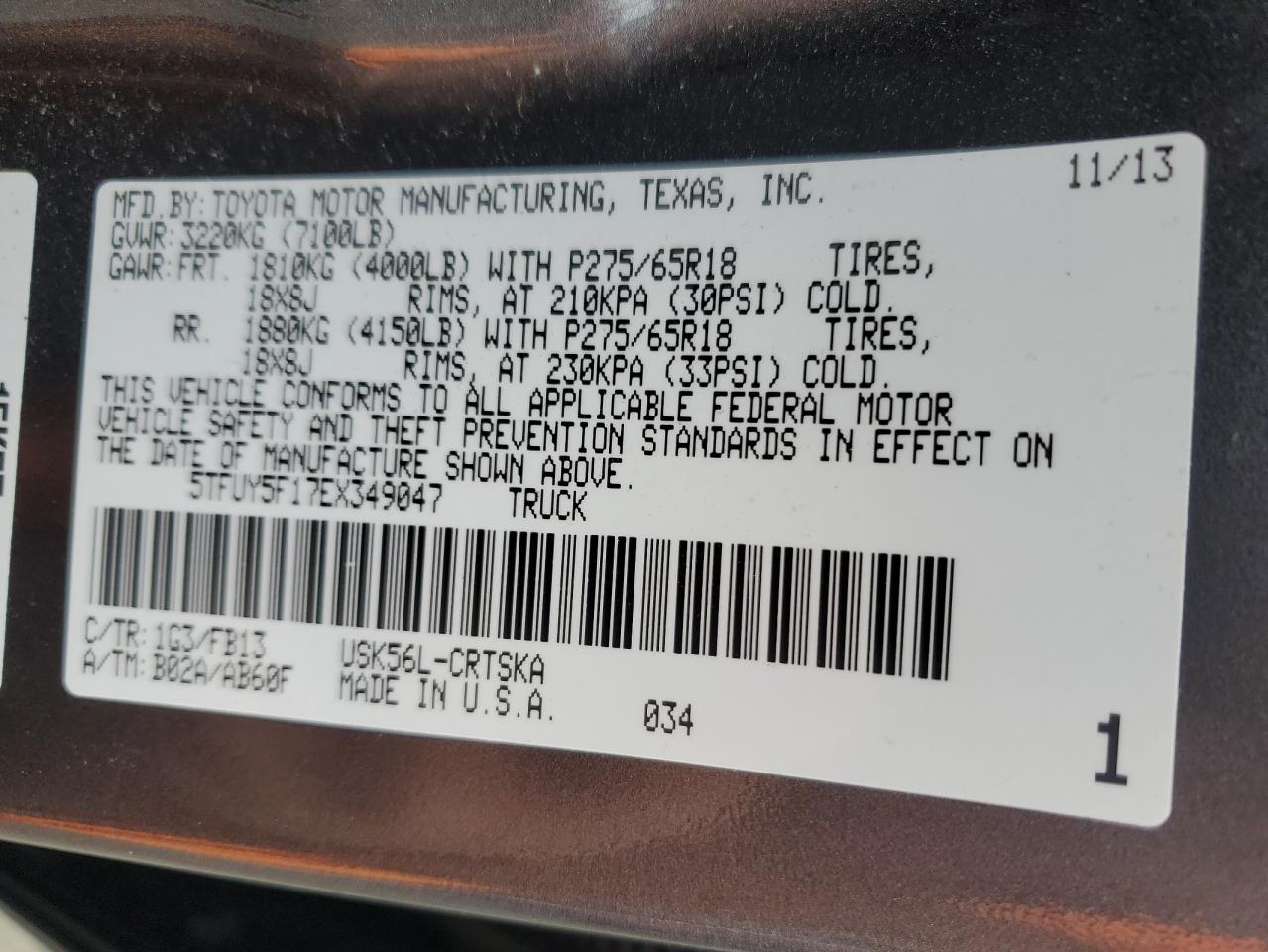 TOYOTA TUNDRA DOUBLE CAB SR