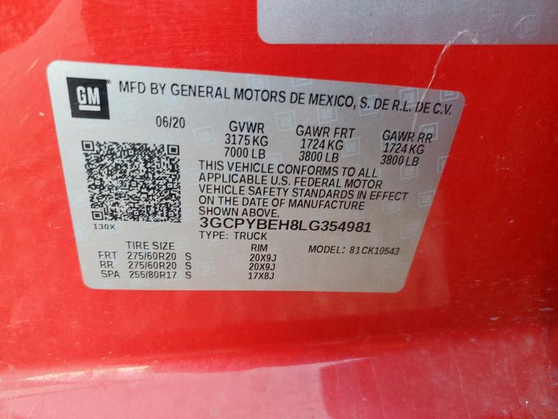 2020 CHEVROLET SILVERADO #3291210965