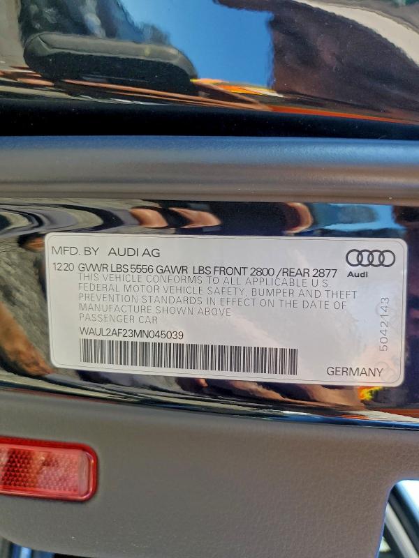 2021 AUDI A6 PREMIUM #3301905428