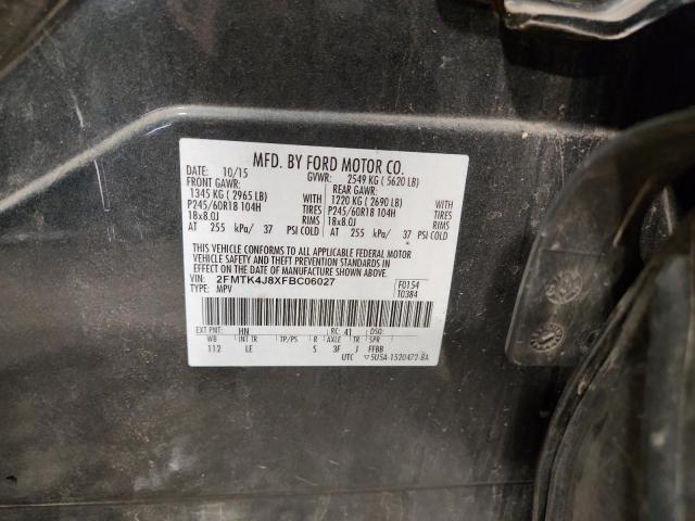 2015 FORD EDGE SEL - 2FMTK4J8XFBC06027