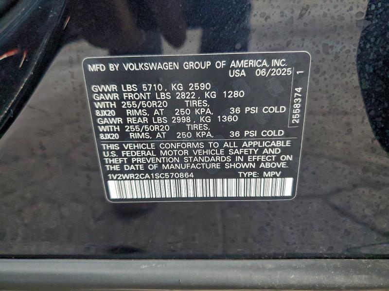 2025 VOLKSWAGEN ATLAS SE #3296938812