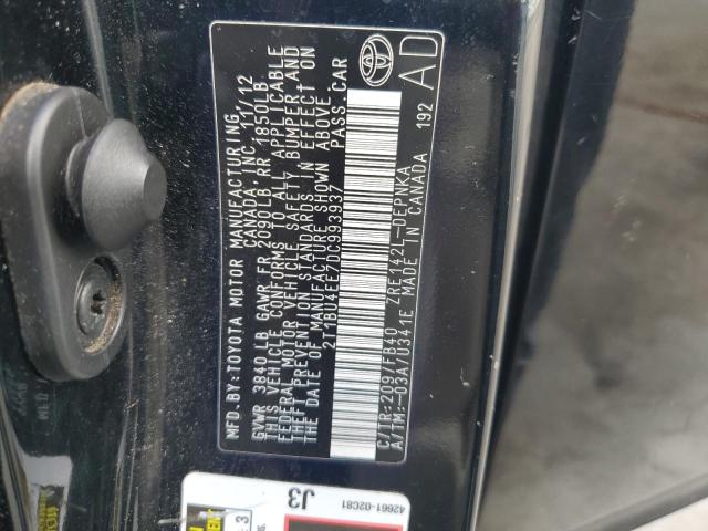 2013 TOYOTA COROLLA BA #3292522696