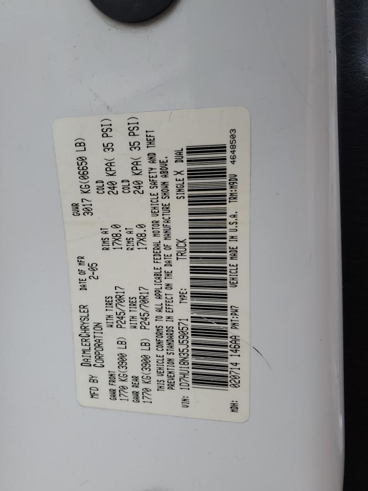 Lot #3311640225 2005 DODGE RAM 1500 S