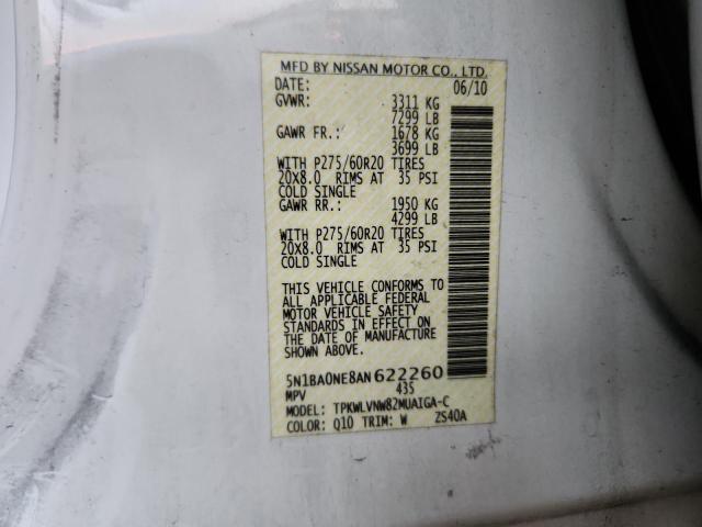 2010 NISSAN ARMADA PLA #3298063157