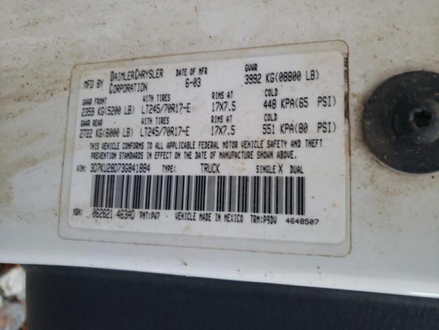2003 DODGE RAM 2500 S #3290287263