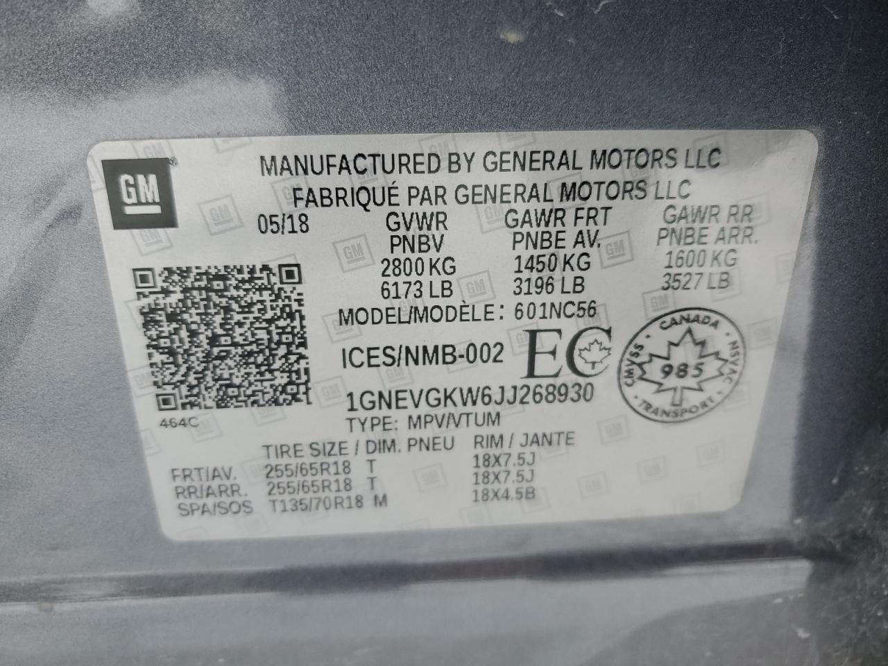 CHEVROLET TRAVERSE LT