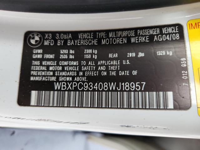 2008 BMW X3 3.0SI #3293883597