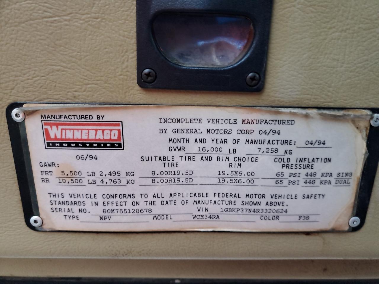 Lot #3282517898 1994 CHEVROLET P30