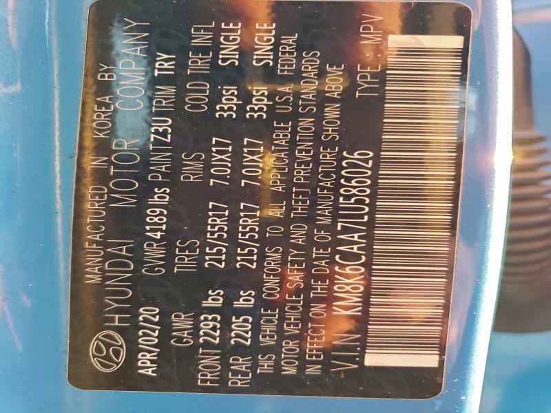 2020 HYUNDAI KONA SEL P #3311696255