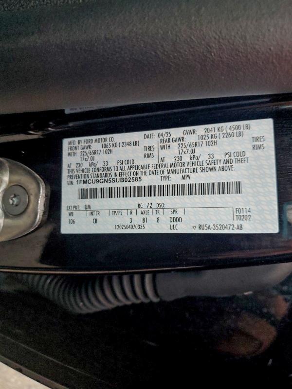 2025 FORD ESCAPE ACT #3296906824