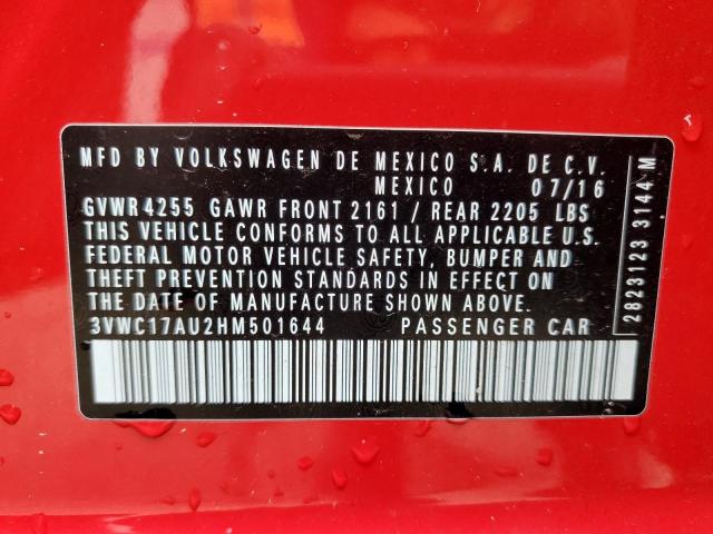2017 VOLKSWAGEN GOLF SPORT #3296326434