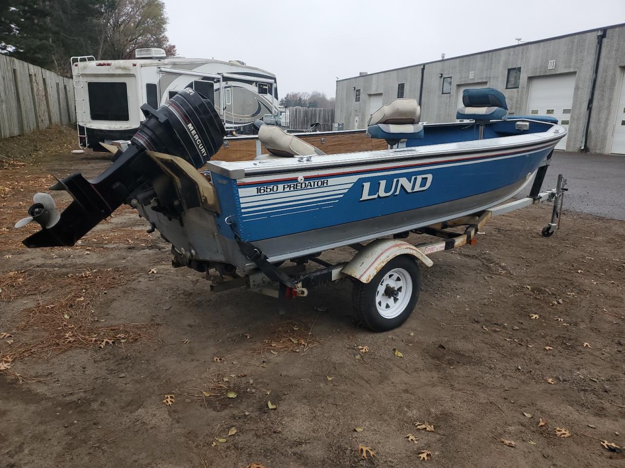Lot #3294297890 1988 LUND BOAT W/TRL