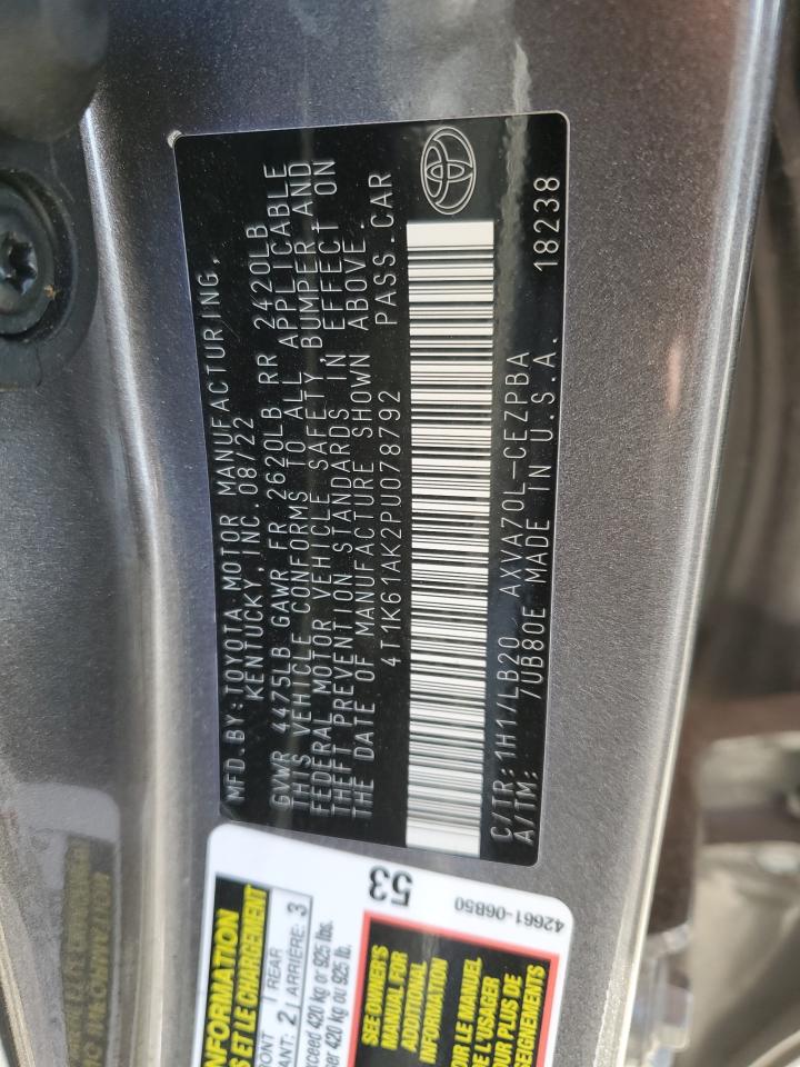 Lot #3317706092 2023 TOYOTA CAMRY XSE