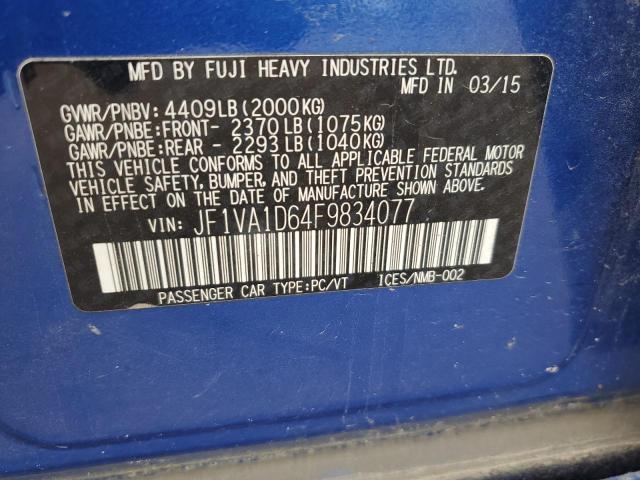 2015 SUBARU WRX PREMIU #3303744420