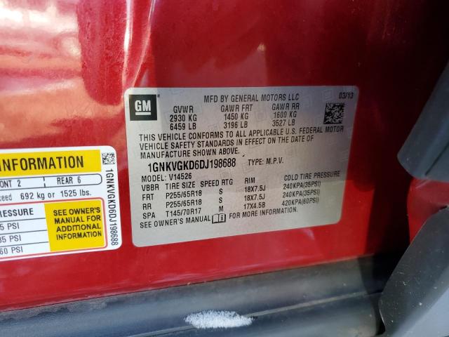 2013 CHEVROLET TRAVERSE L #3287777093