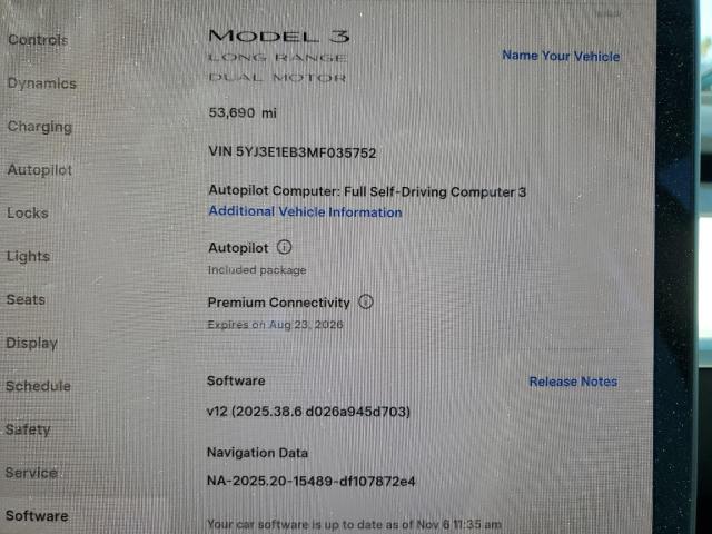 2021 TESLA MODEL 3 #3302659102