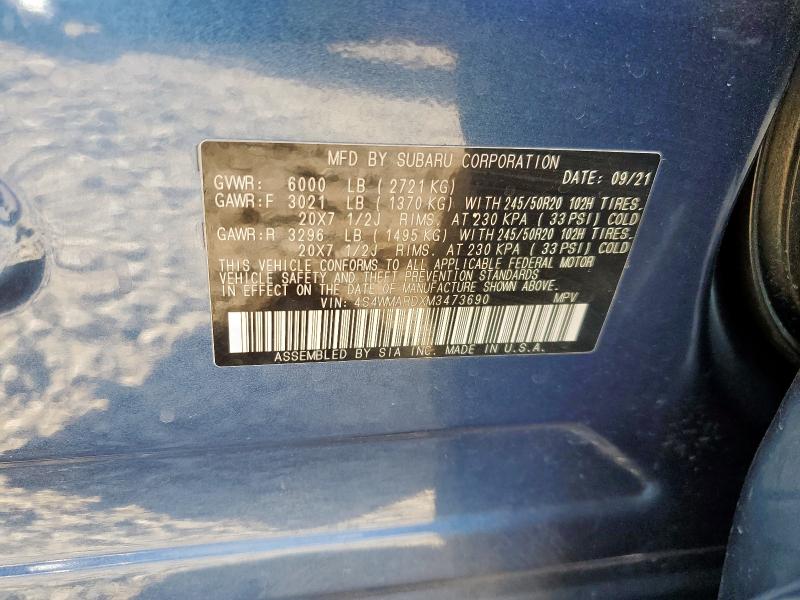 2021 SUBARU ASCENT TOU #3292614632