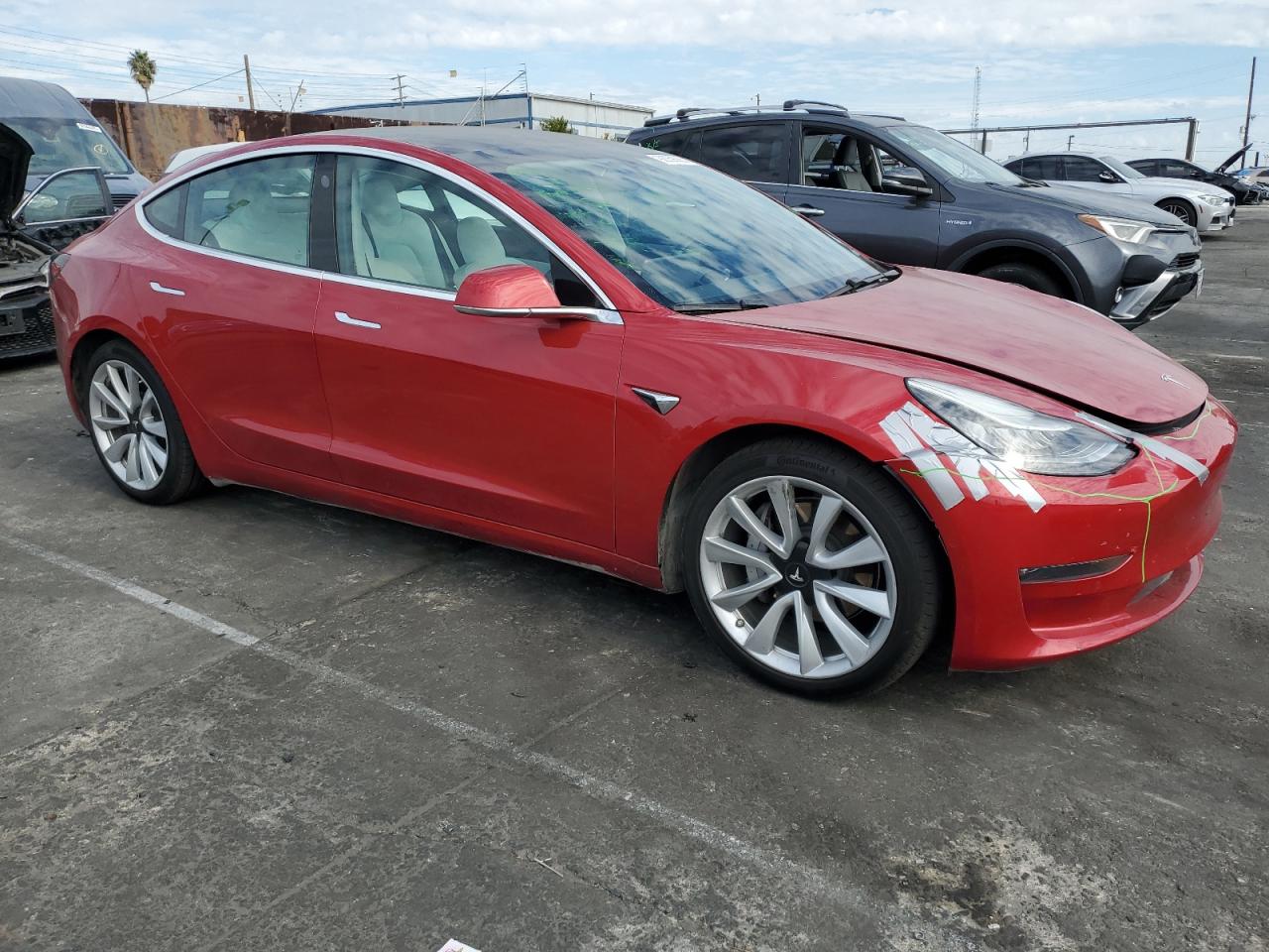 Lot #3309773834 2020 TESLA MODEL 3