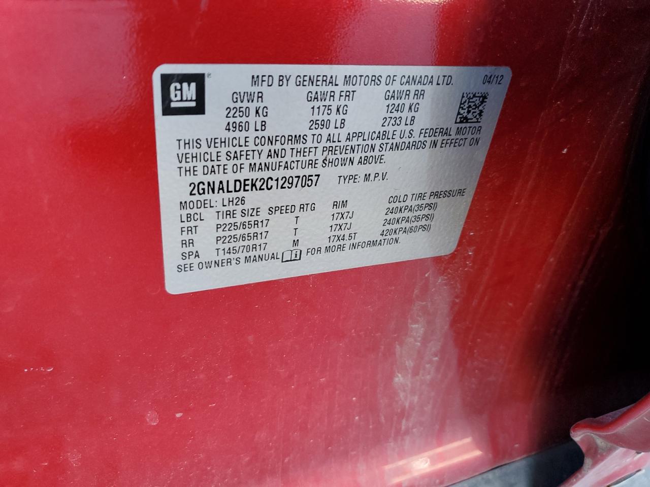 CHEVROLET EQUINOX LT