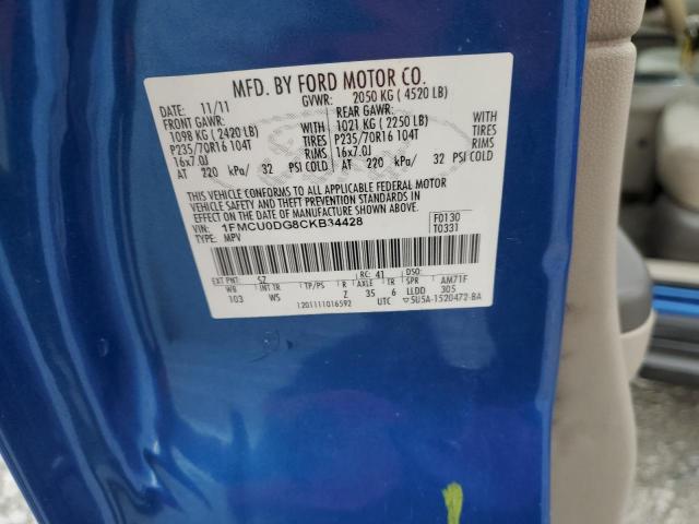 2012 FORD ESCAPE XLT - 1FMCU0DG8CKB34428