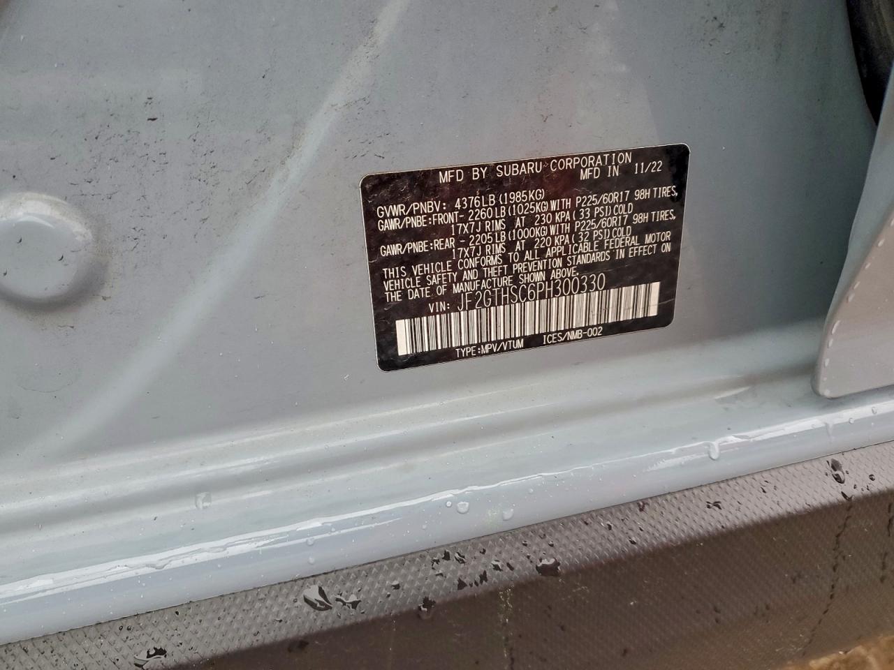 SUBARU CROSSTREK SPORT