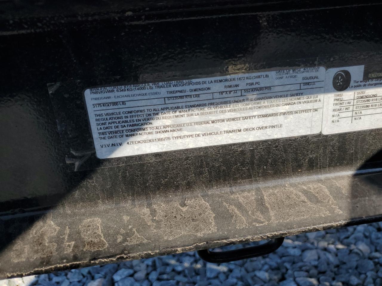 Lot #3293374454 2025 LOADTRAIL UNKNOWN