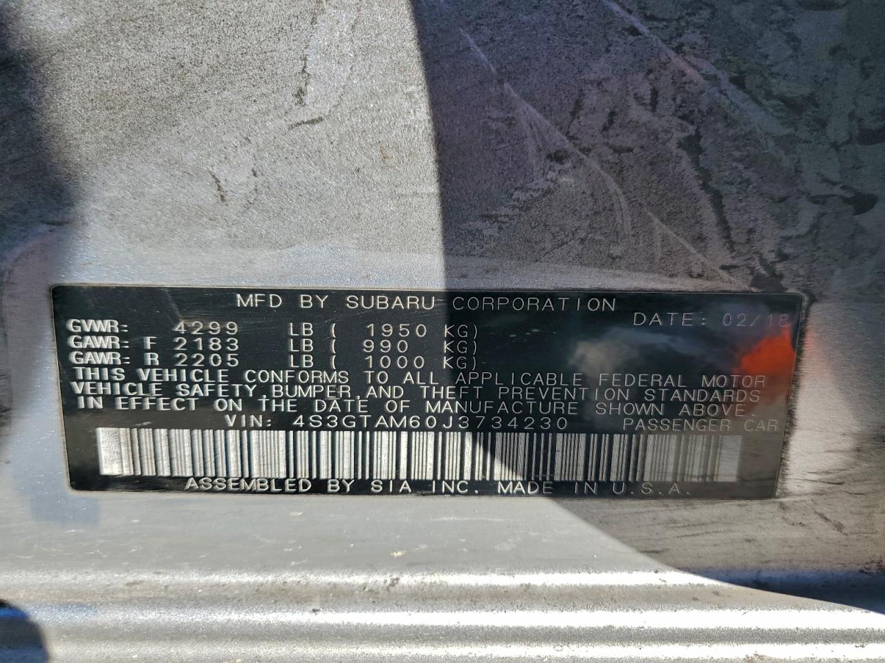 SUBARU IMPREZA SPORT