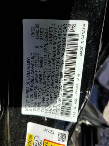 2022 HONDA CIVIC SPOR - 2HGFE2F59NH607660