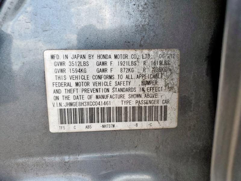 2012 HONDA FIT #3304817549